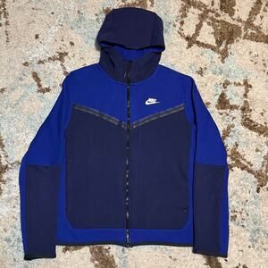 Nike Tech Fleece Full Zip Hoodie Size Medium Navy/Blue Streetwear